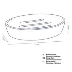 Kela Miska na mýdlo KL-23600 Dots keramika šedohnědá