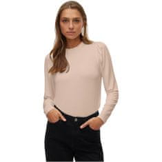 Vero Moda Dámske tričko VMCAROL Regular Fit 10300936 Silver Mink (Veľkosť S)