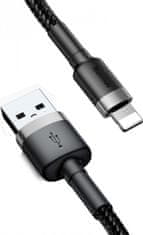 Noname Baseus Cafule nabíjecí / datový kabel USB na Lightning 2,4A 0,5m, šedá-černá