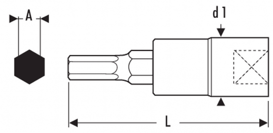 Tona Expert Hlavica 1/4" 6mm imbus 816 E030106