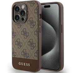 Guess Zadný kryt 4G Stripe Collection GUHCP15LG4GLBR pre Iphone 15 Pro brown