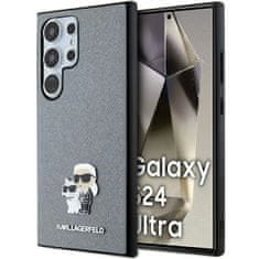 Karl Lagerfeld Zadný kryt Saffiano Karl &Choupette Metal Pin KLHCS24LPSAKCMPG pre Samsung Galaxy S24 Ultra grey