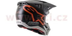 Alpinestars prilba S-M5 Compass matte černo-oranžovo-biela L