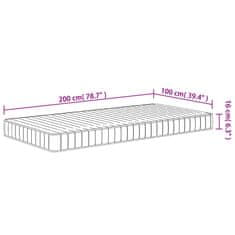 Vidaxl Penový matrac stredne mäkký 100x200 cm