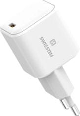 SWISSTEN Swissten Síťový Adaptér GaN 1x USB-C 45W PD Bilý