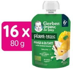 Gerber Organic ovocná kapsička mango a dule s kokosovým mliekom 16 x 80 g