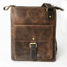 Wild Tiger Pánske kožené crossbody s prackou Chris