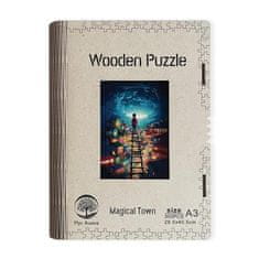 Dřevěné puzzle Magical Town A3