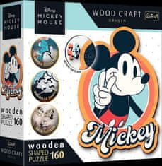 Wood Craft Origin puzzle Mickey Mouse Retro 160 dílků - Retro 160 dílků