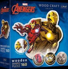 Wood Craft Origin puzzle Odvážný Iron Man - 160 dílků