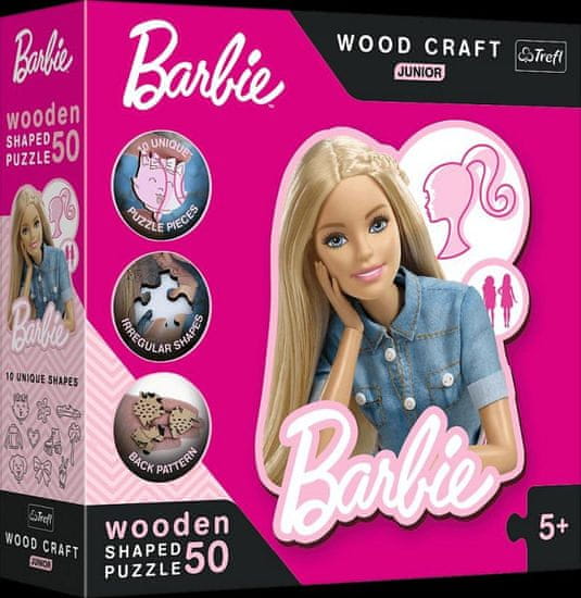 Wood Craft Junior puzzle Krásná Barbie - 50 dílků