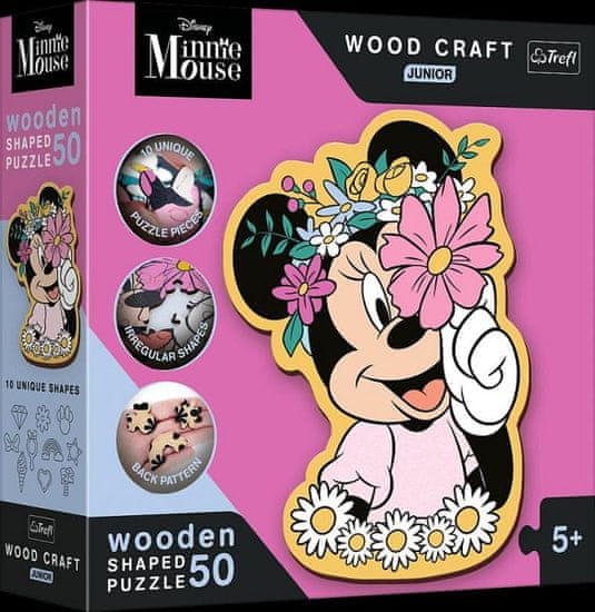 Wood Craft Junior puzzle Ve světě Minnie Mouse - 50 dílků