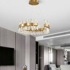 LED luster Monte Carlo GOLD s krásnymi kryštálmi Ø60cm Crystal GOLD 11530