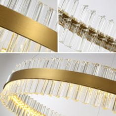 MONAKO krásny zlatý LED luster s kryštálmi Ø80 cm 11520