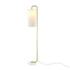 ACA ACA Lighting stojacia lampa 1XE27 OSAKA zlatá plus biela mramor, kov IP20 26,5X23XH160CM ML121811F