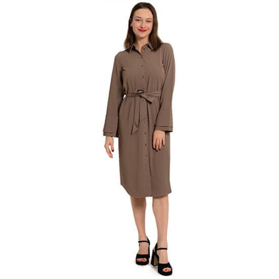 Vero Moda Dámske šaty VMPIXI Regular Fit 10296553 Brown Lentil