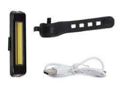 Sobex Cyklistické zadné svetlo usb cob lampu 100lm