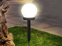 Sobex 4x solárna guľová záhradná lampa biela 10 cm s pohonom