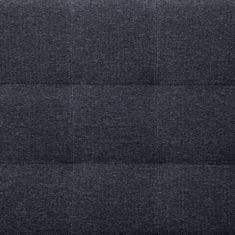 Petromila vidaXL Rozkladacia pohovka v tvare L tmavosivá polyester