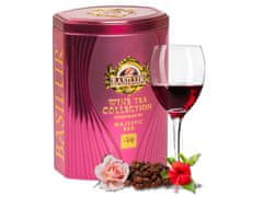 Basilur BASILUR Majestic Red - Čaj z Ceylonu s príchuťou červeného vína v ozdobnej plechovke, 75 g x1