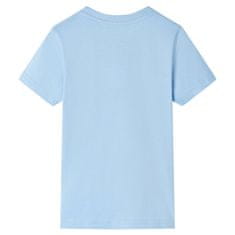 Vidaxl Detské tričko s dlhými rukávmi svetlomodré 92