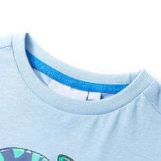 Vidaxl Detské tričko s dlhými rukávmi svetlomodré 92