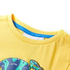 Vidaxl Detské tričko s dlhými rukávmi svetlookrové 92