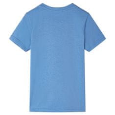 Vidaxl Detské tričko s dlhými rukávmi stredne modré 92