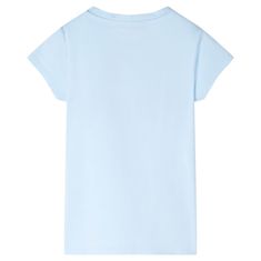 Vidaxl Detské tričko jemne modré 128