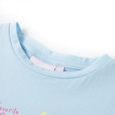 Vidaxl Detské tričko jemne modré 140