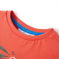 Vidaxl Detské tričko s krátkymi rukávmi svetločervené 104