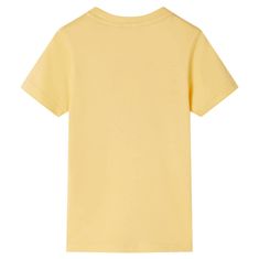 Vidaxl Detské tričko s krátkym rukávom žlté 116