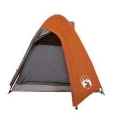 Vidaxl Kempingový stan 2 os. sivo-oranžový 254x135x112 cm 185T taffeta