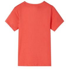 Vidaxl Detské tričko s krátkymi rukávmi svetločervené 92