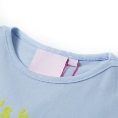 Vidaxl Detské tričko svetlomodré 140