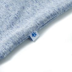 Vidaxl Detské tričko s krátkymi rukávmi modré melanž 116