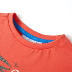 Vidaxl Detské tričko s krátkymi rukávmi svetločervené 92