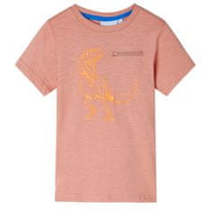 Vidaxl Detské tričko s dlhými rukávmi svetlooranžové 128