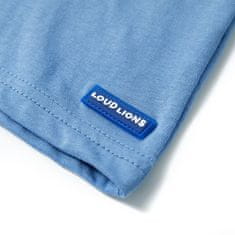 Vidaxl Detské tričko s dlhými rukávmi stredne modré 104