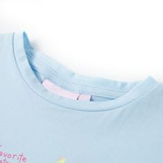 Vidaxl Detské tričko jemne modré 116