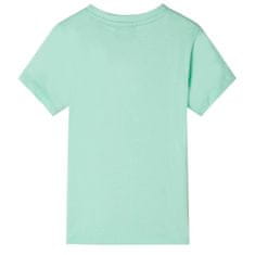 Vidaxl Detské tričko s krátkymi rukávmi svetlozelené 116
