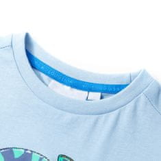 Vidaxl Detské tričko s dlhými rukávmi svetlomodré 128