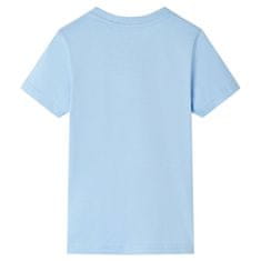 Vidaxl Detské tričko s dlhými rukávmi svetlomodré 116