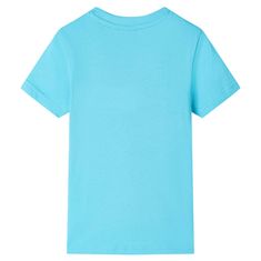 Vidaxl Detské tričko s krátkym rukávom aqua 128
