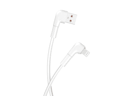 maXlife MXUC-09 uhlový kábel USB - Lightning 1,0 m 2,4A biela (OEM0101207)