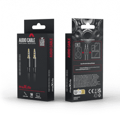 maXlife audio kábel jack 3.5 mm - jack 3.5 mm (mini) 1m, čierna (OEM0002431)