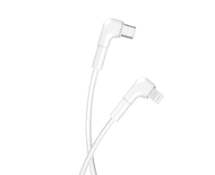 maXlife MXUC-09 uhlový kábel USB-C - Lightning 1,0 m 27W biela (OEM0101209)