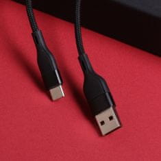 maXlife MXUC-07 kábel USB - USB-C 1,0 m 3A čierny nylon (OEM0101187)