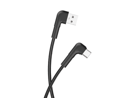 maXlife MXUC-09 uhlový kábel USB - USB-C 1,0 m 3A čierna (OEM0101208)