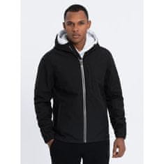 OMBRE Pánska bunda SOFTSHELL s fleecom V2 OM-JANP-0137 čierna MDN124517 S